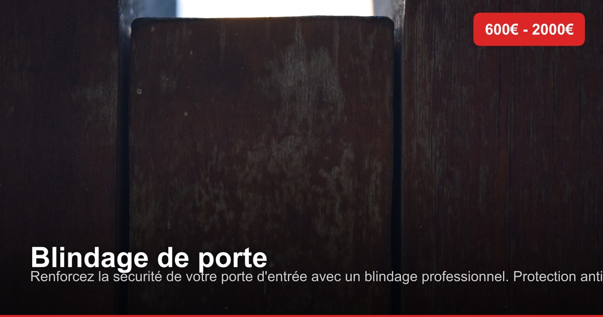 Blindage de porte dans l'arrondissement de Verviers