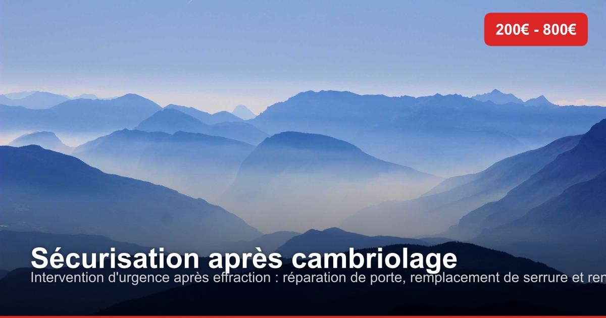 Sécurisation après cambriolage dans l'arrondissement de Verviers